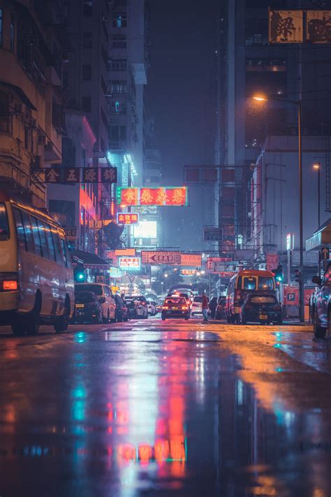 Stfeyes Rainy Night Night City City Lights Wallpaper