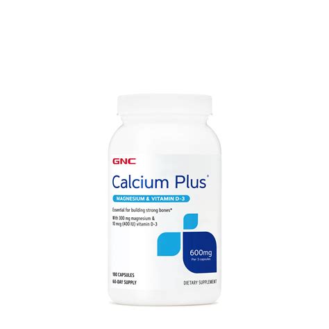Vitamin d found in supplements and fortified foods comes in two different forms: GNC Calcium Plus with Magnesium & Vitamin D-3 600mg, 180 ...