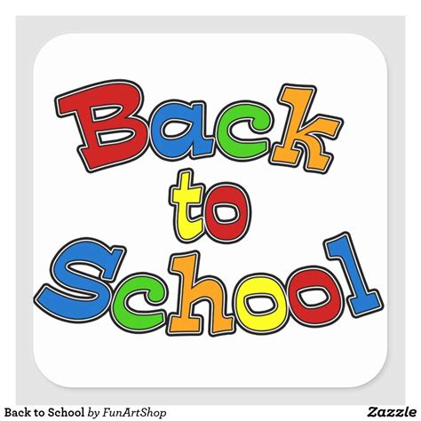 Back To School Square Sticker In 2021 Lesson Plans For