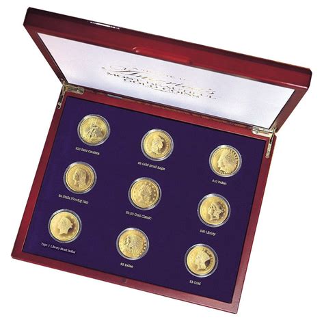 Tribute To Americas Most Beautiful Gold Coins Set Of 9 Replica