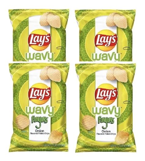 Lays Wavy Funyuns Onion Flavored Potato Chips Limited Edition Pack Picclick Uk