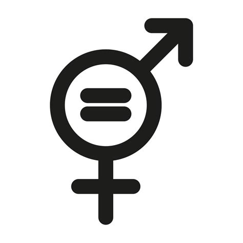 Gender Equality Logo Concept Gender Symbol Simple Silhouette Black