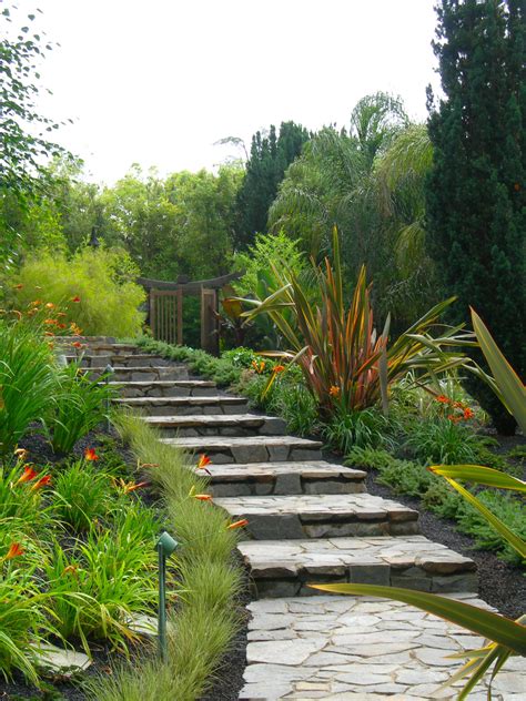 Rustic Stone Steps For Hillside Gardens