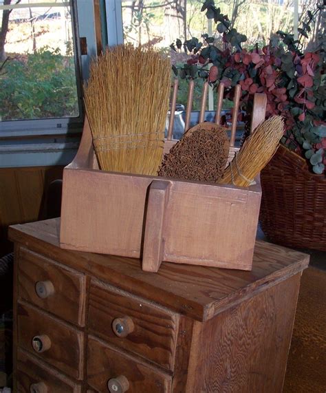 Sheepscot River Primitives Blueberry Rake With Old Whisk Brooms M