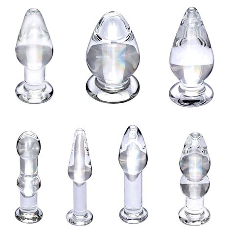Glass Crystal Anal Plug Crystal Dilido G Spot Pleasure Butt Plug