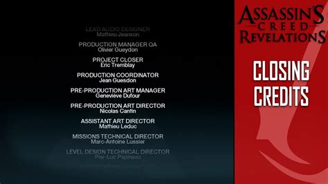 Assassin S Creed Revelations The Lost Archive Closing Credits