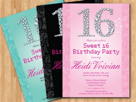 Sweet 16 Birthday Invitation 15 Examples