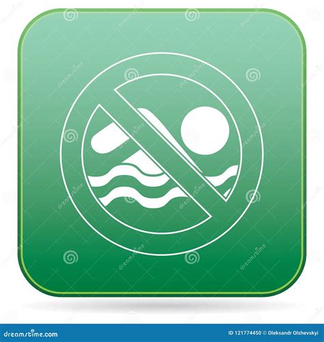 No Swimming Prohibition Sign Icon Stock Vector Illustration Of Permit