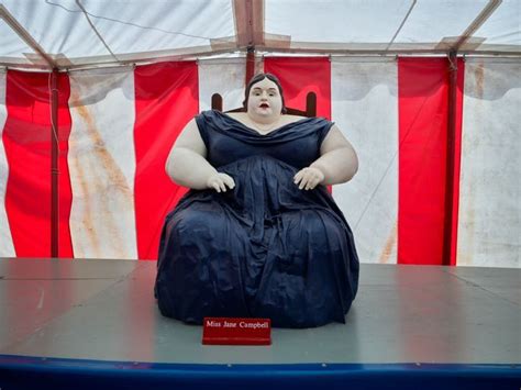 Fat Lady Figure In A Display Of Circus Sideshow Curiosities At Circus World Museum In Baraboo