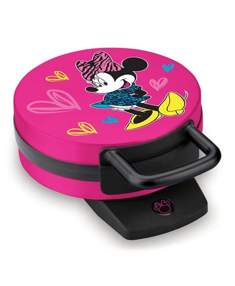 Disney Minnie Mouse Round Character Waffle Maker And Reviews Small
