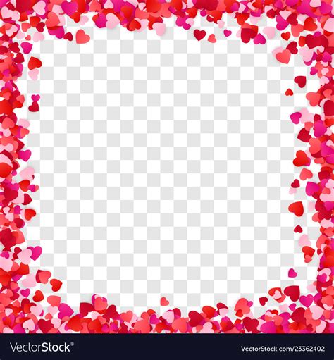 Color Paper Heart Frame Background Heart Frame Vector Image