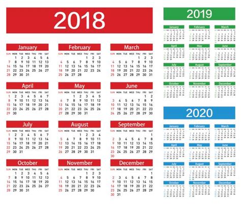 Calendars 2019 2020 Illustrations Royalty Free Vector Graphics And Clip