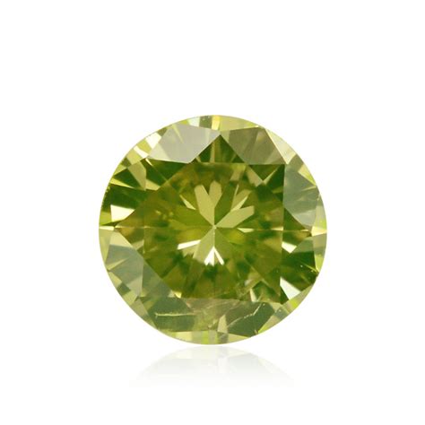 009 Carat Fancy Intense Green Yellow Diamond Round Shape Si2