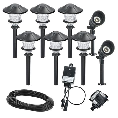 Low Voltage Black Outdoor Integrated Led Landscape Path Light And