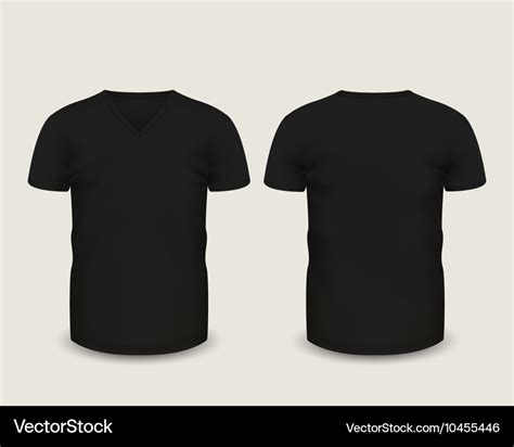 Black V Neck Shirts Template Royalty Free Vector Image