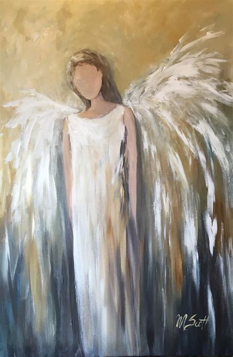 Original Custom Angel Painting Abstract Angel Etsy Angel Wings