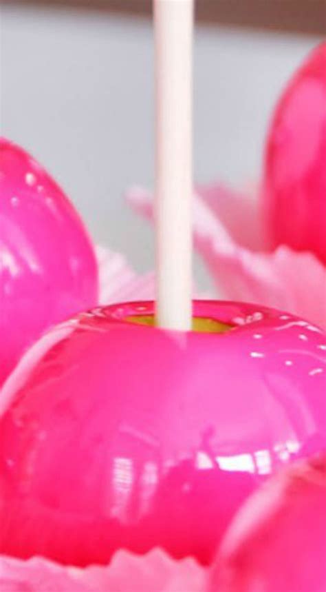 How To Make Neon Hot Pink Candy Apples With Video Tutorial Manzanas