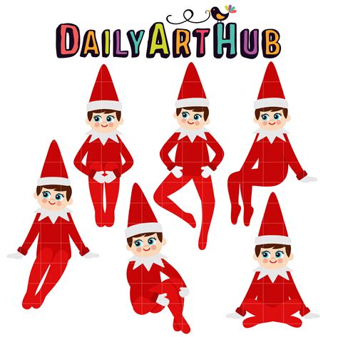 While christmas is all about happiness, sickness is inevitable and sometimes, kids need to undergo hard times during the festive season. Elf in the Shelf Clip Art Set - Daily Art Hub - Free Clip Art Everyday