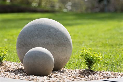 Stone Spheres Make An Interesting And Attractive Feature In The Garden