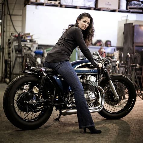 Pin By Sptaillefer On Cafe Ole Motorcycle Girl Cafe Racer Style