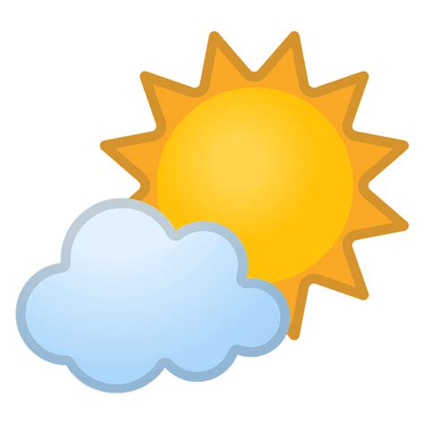 Sun Behind Small Cloud Emoji Clipart Free Download Transparent Png