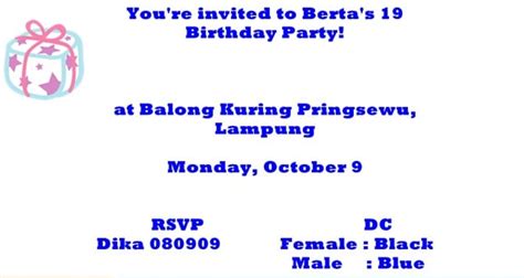 Penjelasan dan Contoh Invitation Card Atau Kartu Undangan Bahasa Inggris