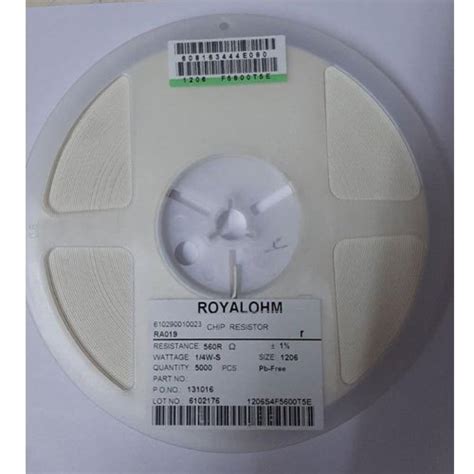 Royalohm 1206s4f5600t5e Royal Ohm Chip Resistor Resistance 560r Ohm