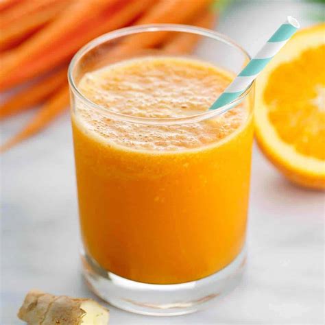 Orange Carrot Ginger Smoothie Recipe With Turmeric Jessica Gavin
