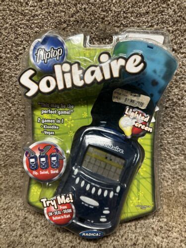 Radica Lighted Solitaire Electronic Handheld Lcd Game New Sealed