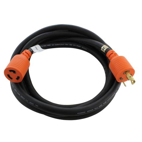 Ac Works® 10ft Soow 123 Nema L5 20 20a 125v Rubber Extension Cord