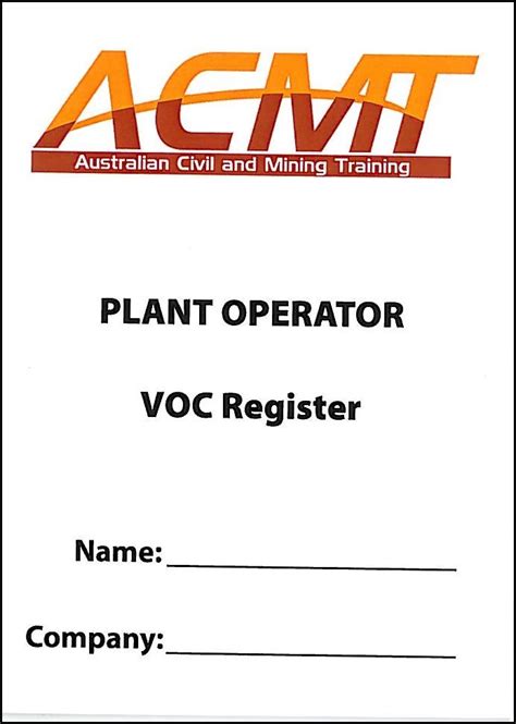 It is free to download. Australian civil and mining training - voc book ...