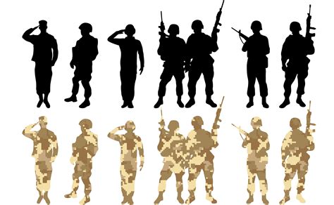 Army Soldier Silhouette Vector Clipart Images Pictures Gambaran