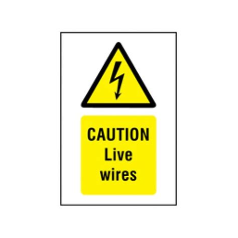 Danger Live Wires Symbol And Text Safety Sign Electrical