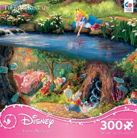 Thomas Kinkade Disney Princess Alice In Wonderland Jigsaw Puzzle 300