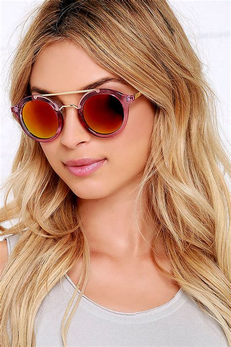 Cute Pink Sunglasses Mirrored Sunglasses Round Sunglasses 16 00 Lulus