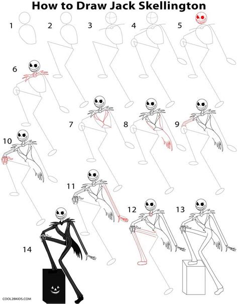 How To Draw Jack Skellington Step By Step Pictures Jack Skellington