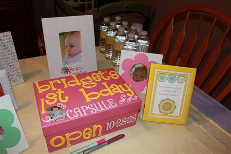 Personalized Custom First Birthday Time Capsule Box