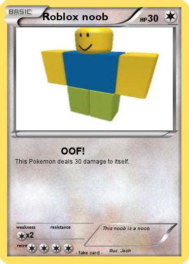 Pokémon Roblox Noob 141 141 Oof My Pokemon Card