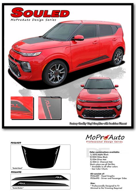 2020 Souled Kia Soul Hood Decals And Lower Rocker Panel Stripes Body