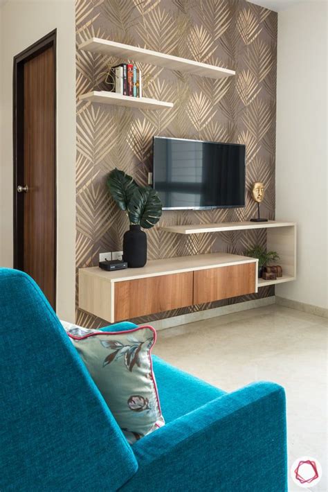 Compact 2bhk Designed On Tight Budget Living Room Tv Unit Designs