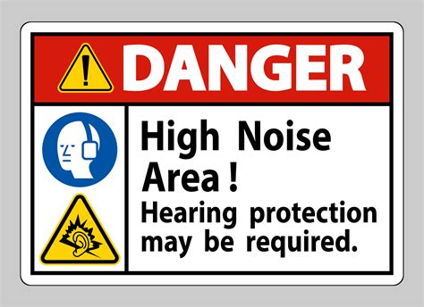 Danger Sign High Noise Area Hearing Protection May Be Required 3784500