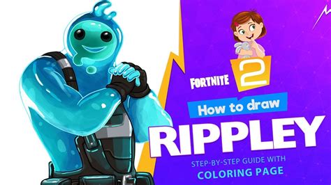 How To Draw Rippley Fortnite Chapter 2 Step By Step Drawing Tutorial