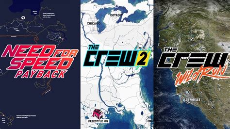 The Crew Vs The Crew 2 Vs Nfs Payback Map Comparison Youtube