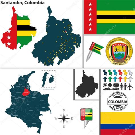 Fotos Mapa Santander Vectorializado Mapa De Santander Colombia