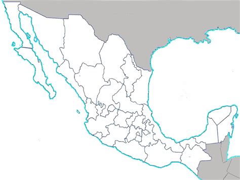 Mapa Mexico Sin Nombres