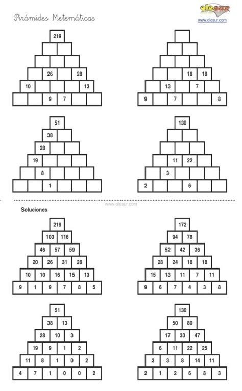 En este post te voy a mostrar una serie de juegos de matemáticas para secundaria, que creo que te gustarán. piramides-matematicas-base-6_Page_113.jpg | Piramides matematicas, Matematicas, Acertijos ...