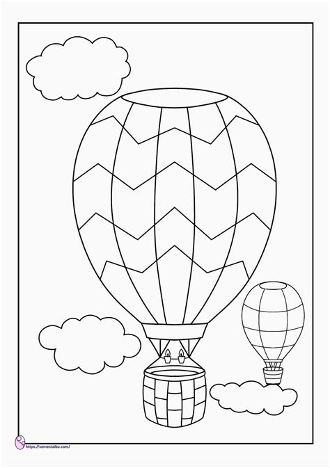 Mewarnai Gambar Mewarnai Gambar Sketsa Balon Udara Coloring For Kids