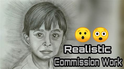 My Commission Work Realistic Portrait Sketch In A4 Size Drawing Paper