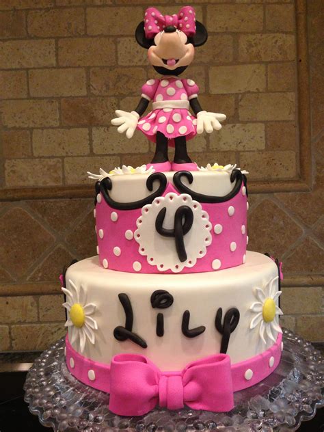 Torta Decorada Cara De Minnie Mouse Minnie Mouse Cake