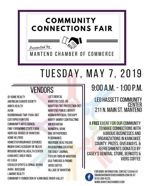 Manteno Chamber Hosts Community Connections Fair Country Herald